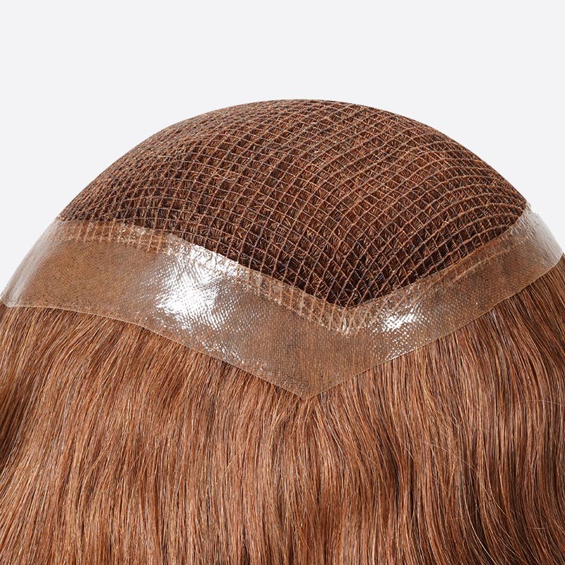 Custom Fishnet With Chinese Virgin Hair Toupee