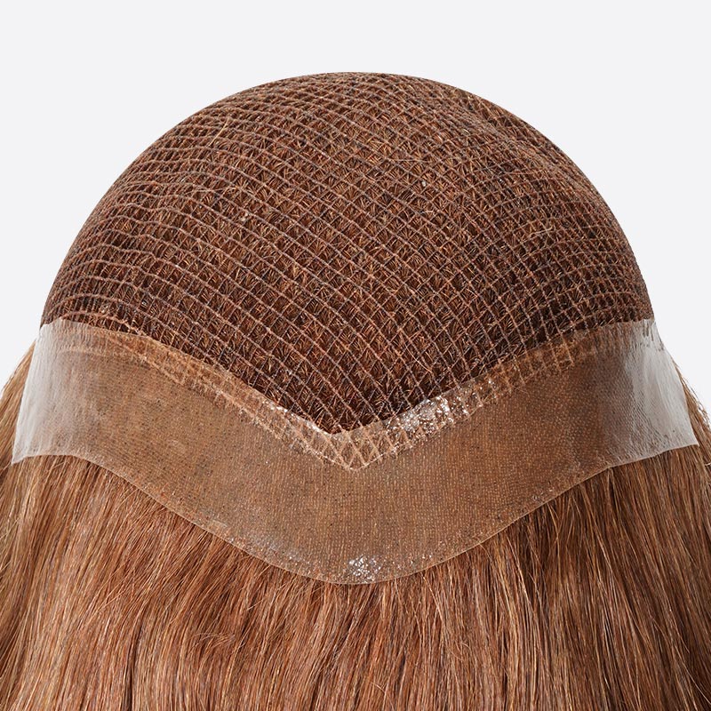 Custom Fishnet With Chinese Virgin Hair Toupee