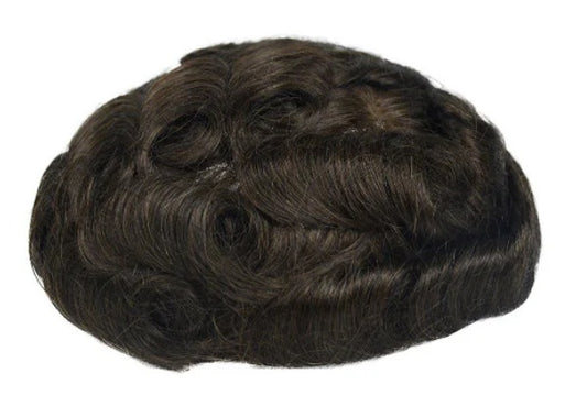 European Hair Full Lace Brown Color Hair Toupee For Men