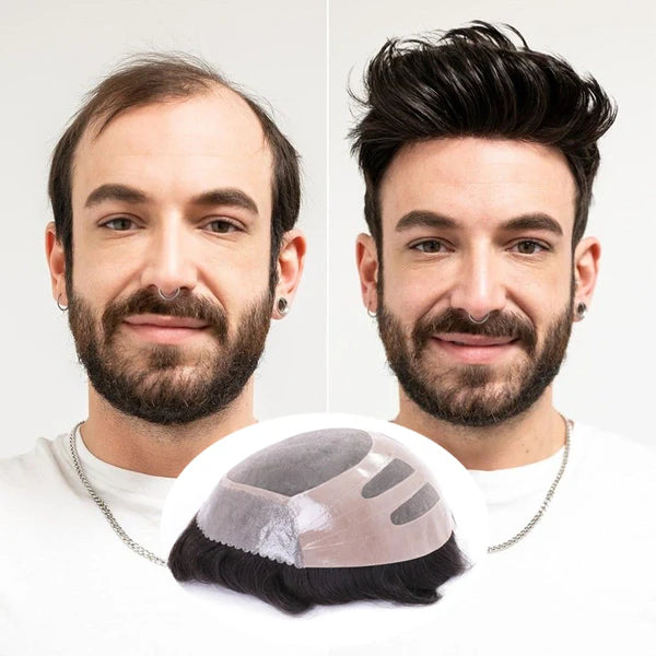 Vigor (Fine Mono with Lace Front and Skin Stock Hairpieces for Men)