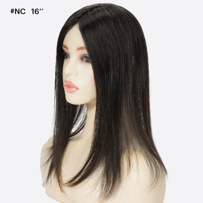 Women’s Hair Replacement System Is Human Hair Topper Hand-Tied