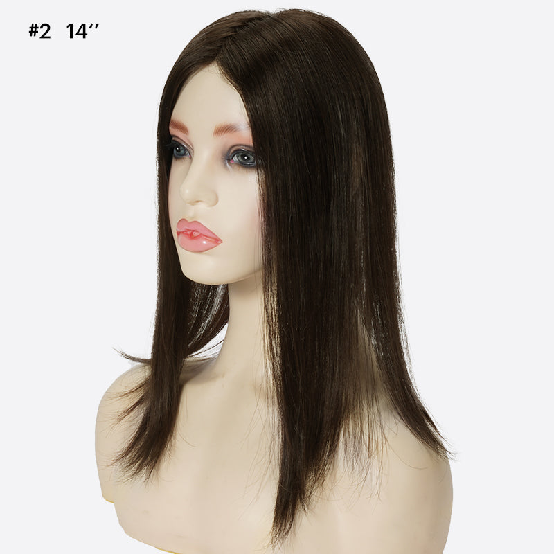 Women’s Hair Replacement System Is Human Hair Topper Hand-Tied