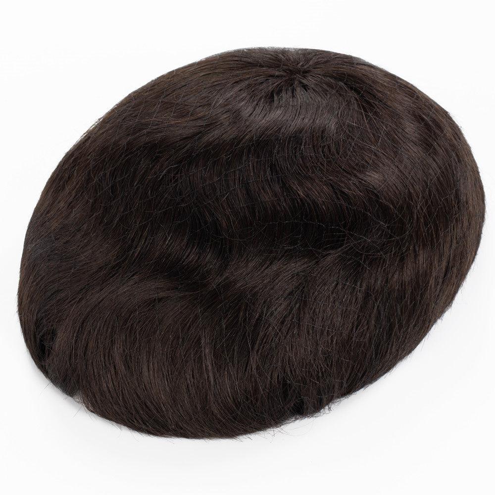 Human Hair Natural Color Full French Lace Hair Pieces