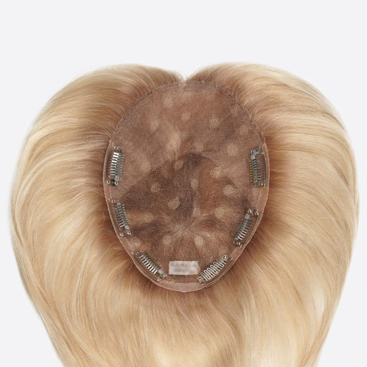 Custom French Lace Topper With Spot Highlight Hair Color