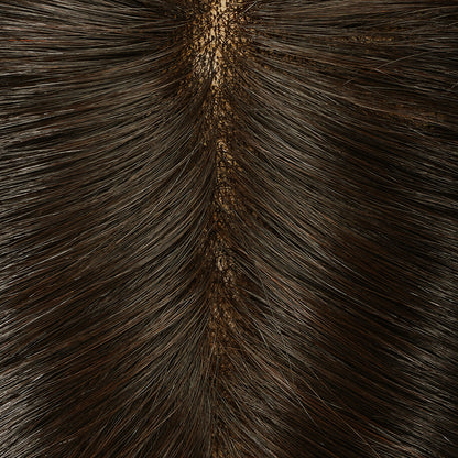 Women’s Hair Replacement System Is Human Hair Topper Hand-Tied